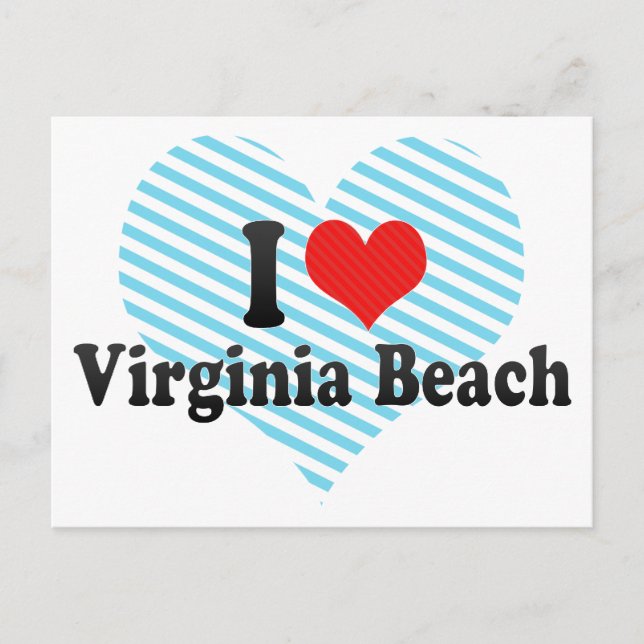 I Kärlek Virginia Beach Vykort (Framsida)
