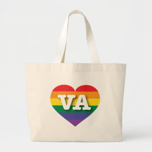I Kärlek Virginia Rainbow Heart Jumbo Tygkasse
