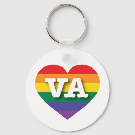 I Kärlek Virginia Rainbow Heart Nyckelring