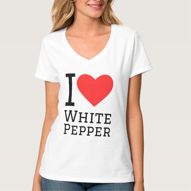 I kärlek, vit peppar t shirt (Framsida)