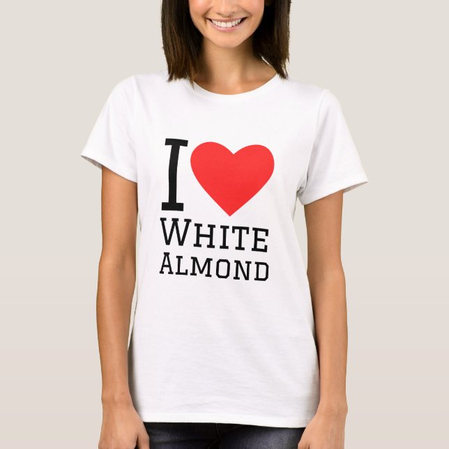 I kärlek vita mandel t shirt (Framsida)
