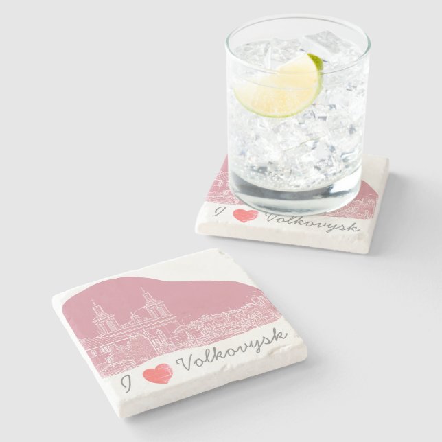 I Kärlek Volkovysk Belarus Architecture Cathedral Stenunderlägg (Sidan)