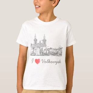 I Kärlek Volkovysk Belarus Architecture Cathedral T Shirt