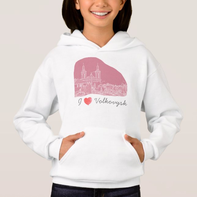 I Kärlek Volkovysk Belarus Architecture Cathedral T Shirt (Framsida)