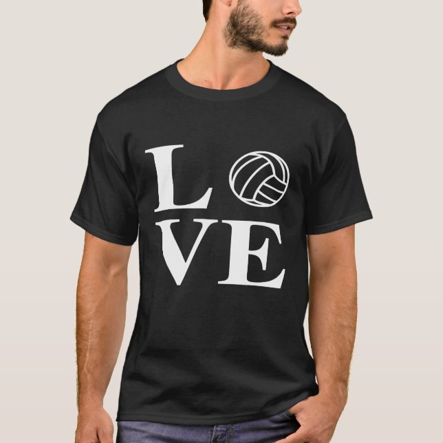 I Kärlek Volleyball 7 T Shirt (Framsida)