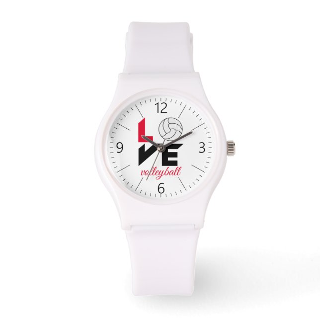 I Kärlek volleyball Armbandsur (Framsida)
