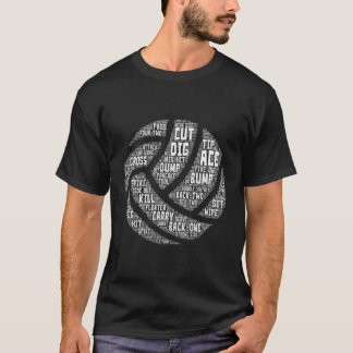 I Kärlek Volleyball Beach Sports Players Ord Art D T Shirt