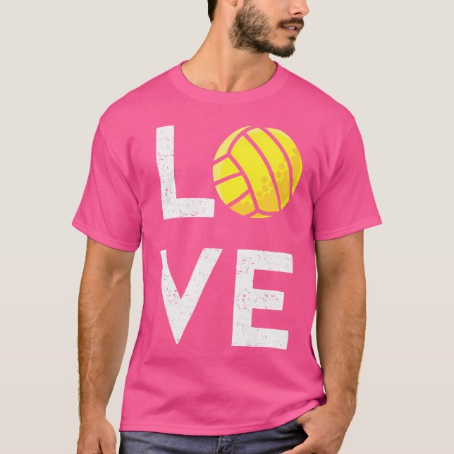 I Kärlek Volleyball Funny Volleyball T Shirt (Framsida)