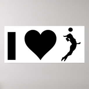 I Kärlek Volleyball (hona) Poster
