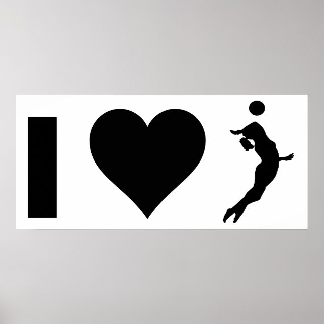 I Kärlek Volleyball (hona) Poster (Framsidan)
