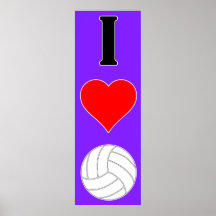 I Kärlek Volleyball / I Heart Volleyball Poster