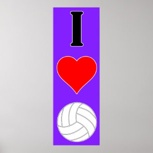 I Kärlek Volleyball / I Heart Volleyball Poster