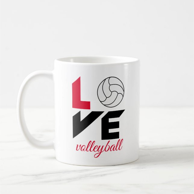I Kärlek volleyball Kaffemugg (Vänster)