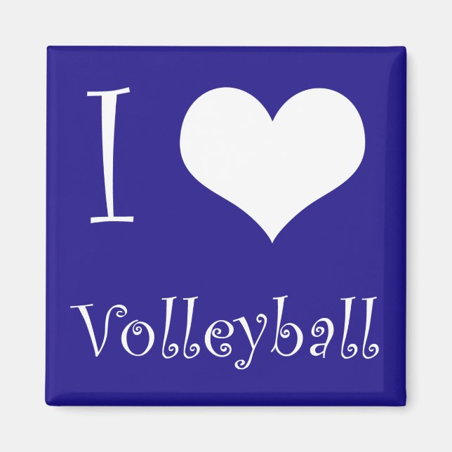 I Kärlek Volleyball Magnet (Framsidan)