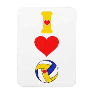 I kärlek volleyball magnet