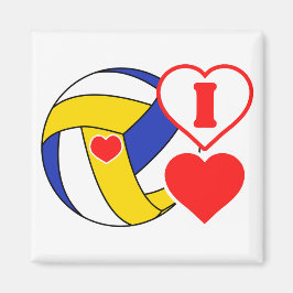 I kärlek volleyball magnet