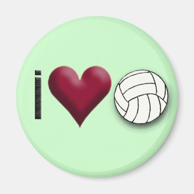 i kärlek volleyball magnet (Framsidan)
