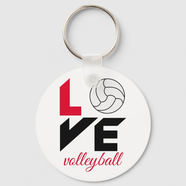 I Kärlek volleyball Nyckelring (Framsida)