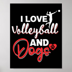 I kärlek volleyball och hundar poster