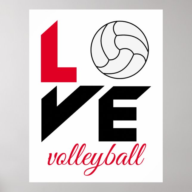 I Kärlek volleyball Poster (Framsidan)