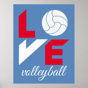 I Kärlek volleyball Poster