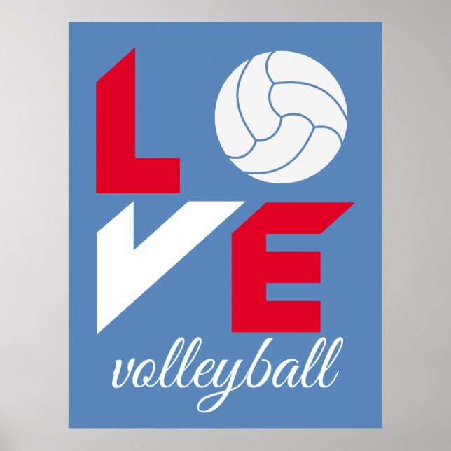 I Kärlek volleyball Poster (Framsidan)
