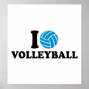 I kärlek Volleyball Poster