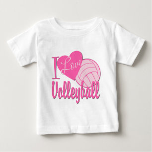 I Kärlek Volleyball Rosa T-shirt