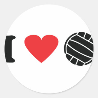 I kärlek volleyball runt klistermärke