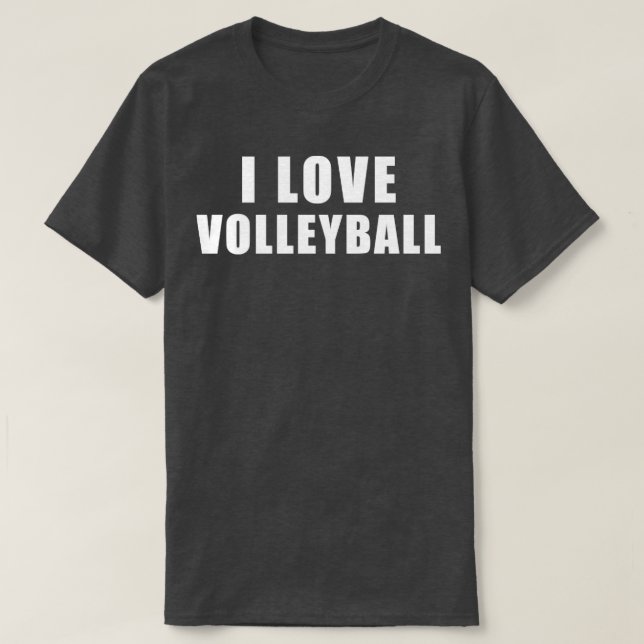 I kärlek Volleyball sport Gift T Shirt (Design framsida)