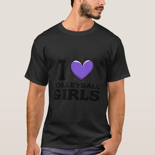 I Kärlek Volleyball T Shirt (Framsida)