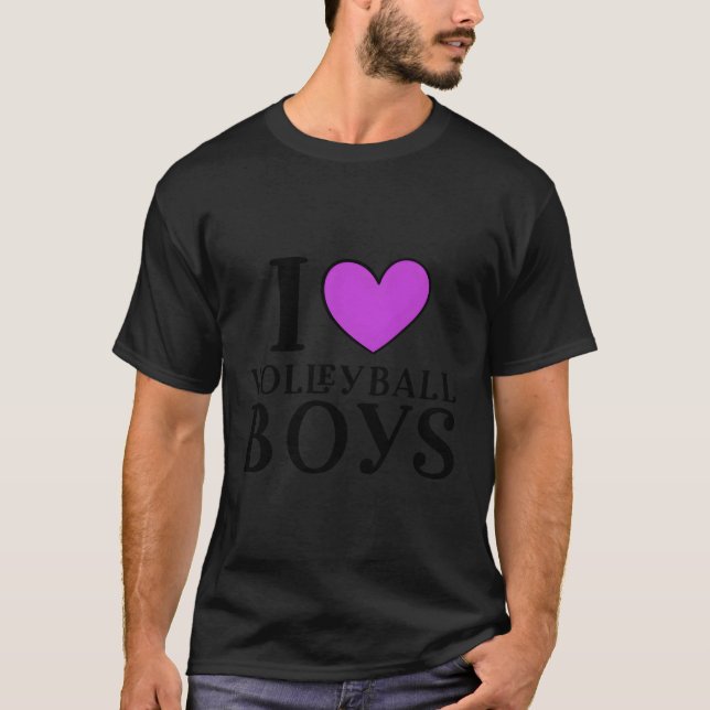 I Kärlek Volleyball T Shirt (Framsida)