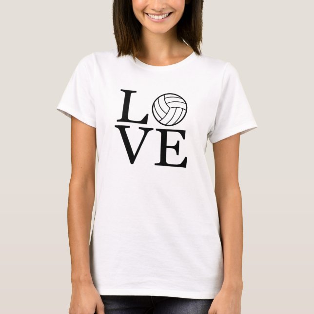I Kärlek Volleyball T-Shirt (Framsida)