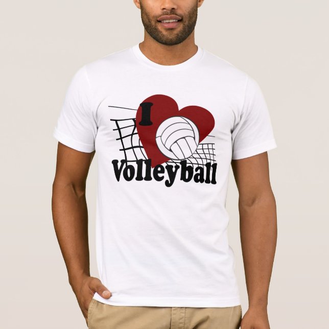 I Kärlek Volleyball Tee Shirt (Framsida)