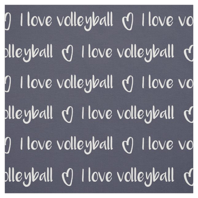 I kärlek volleyball typography mönster på någon fä tyg (Provkarta)