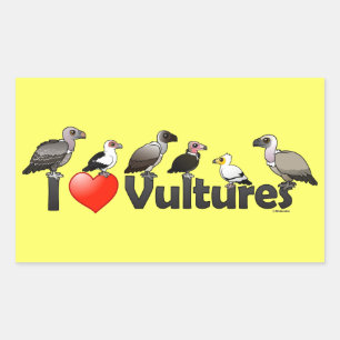 I Kärlek Vultures (Afrika) Rektangulärt Klistermärke