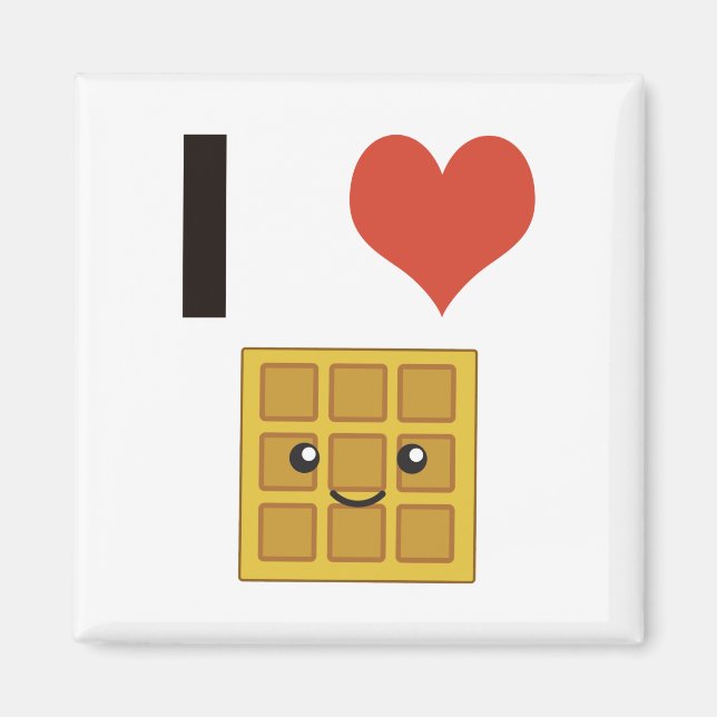 I kärlek Waffles Magnet (Framsidan)