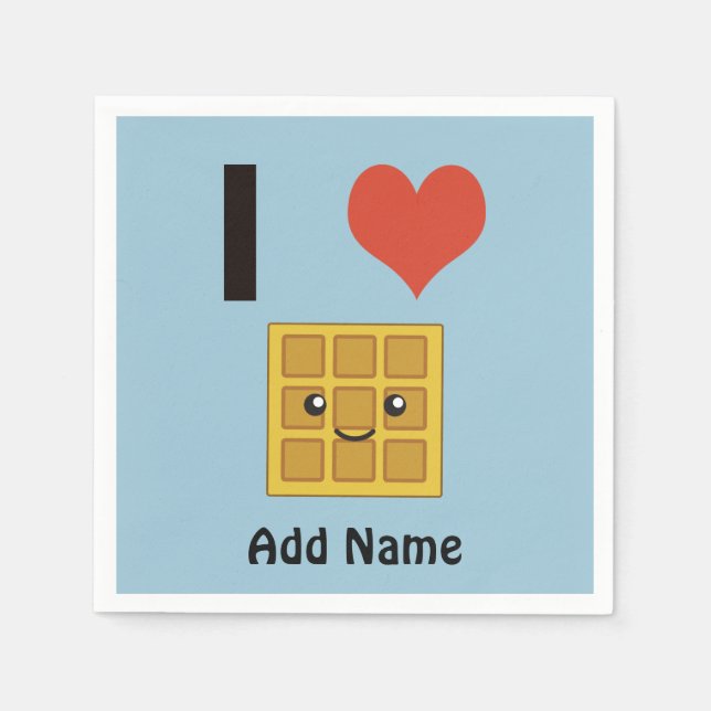 I kärlek Waffles Pappersservett (Framsidan)