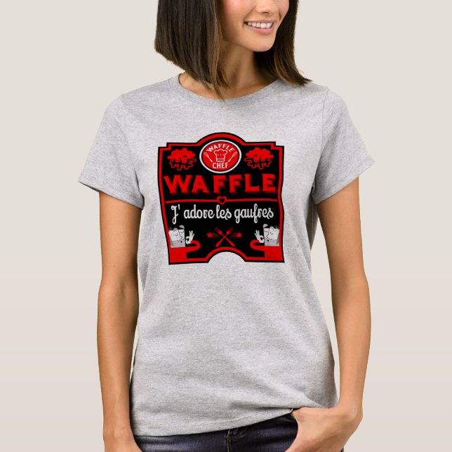 I kärlek Waffles T Shirt (Framsida)
