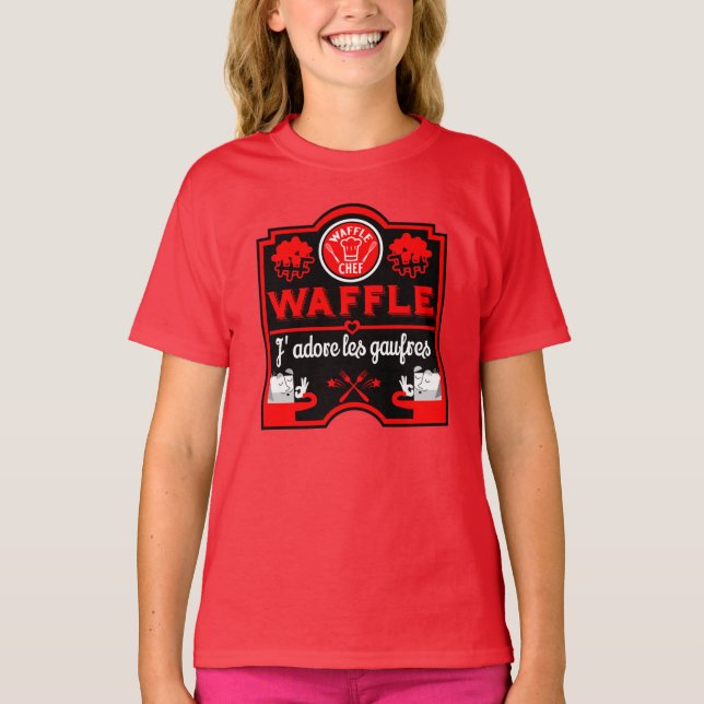 I kärlek Waffles T Shirt (Framsida)