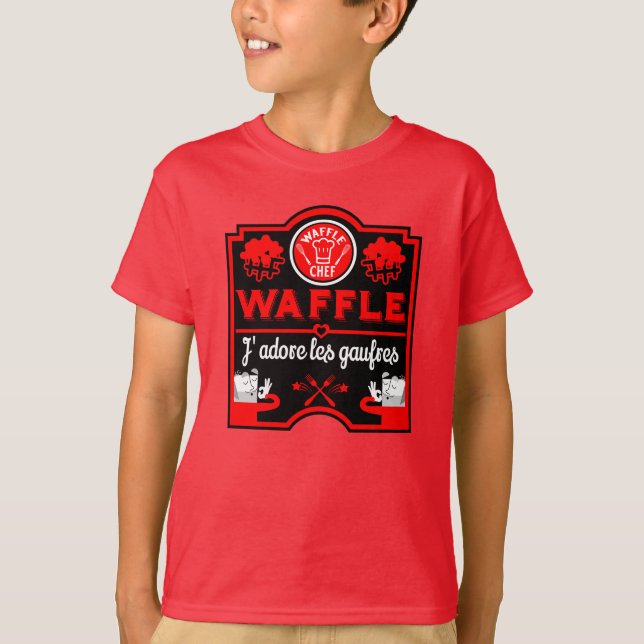 I kärlek Waffles T Shirt (Framsida)