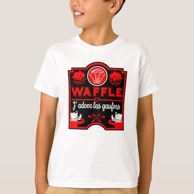 I kärlek Waffles T Shirt (Framsida)
