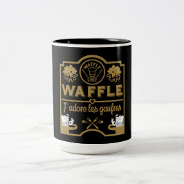 I kärlek Waffles Två-Tonad Mugg