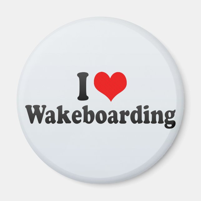 I Kärlek Wakeboarding Magnet (Framsidan)