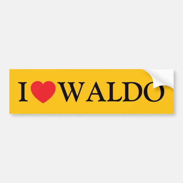 I Kärlek Waldo Bildekal (Framsidan)