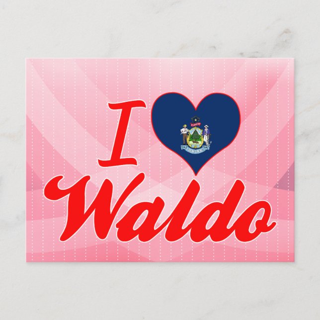 I Kärlek Waldo, Maine Vykort (Framsida)
