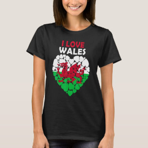 I Kärlek Wales stolt över att vara Welsh Flagga Wa T Shirt