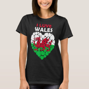 I Kärlek Wales stolt över att vara Welsh Flagga Wa T Shirt