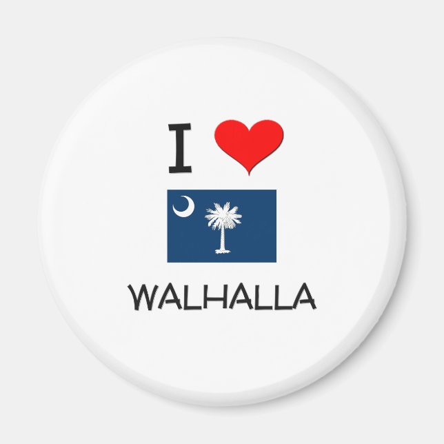 I Kärlek Walhalla South Carolina Magnet (Framsidan)