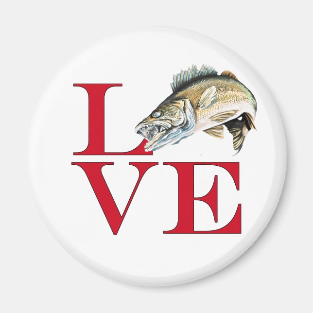 I Kärlek Walleye Magnet (Framsidan)